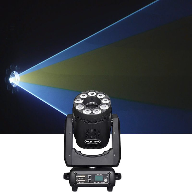 Professional Stage Lighting 10W RGB Laser Moving Light LIne Animation Scanner Lazer Disco DJ Holiday Wedding Party Lamp