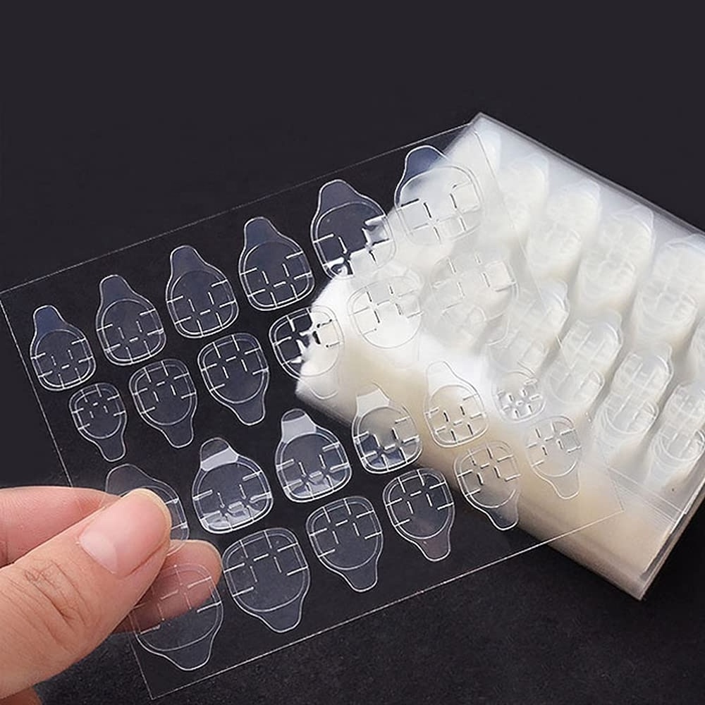 Waterproof Transparent Jelly Double-side Tape Label Sticker DIY Glue Tape Nail Adhesive Tabs Nail Glue For Press On Nails