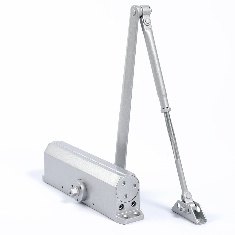 D4000 Heavy Duty SS Metal Cover Adjust Commercial Automatic Soft Closing Hydraulic Door Closer For 20-150kg Door