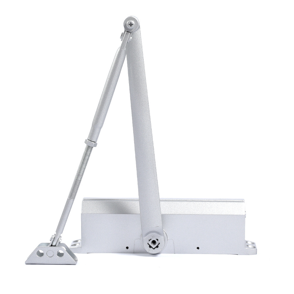 D4000 Heavy Duty SS Metal Cover Adjust Commercial Automatic Soft Closing Hydraulic Door Closer For 20-150kg Door