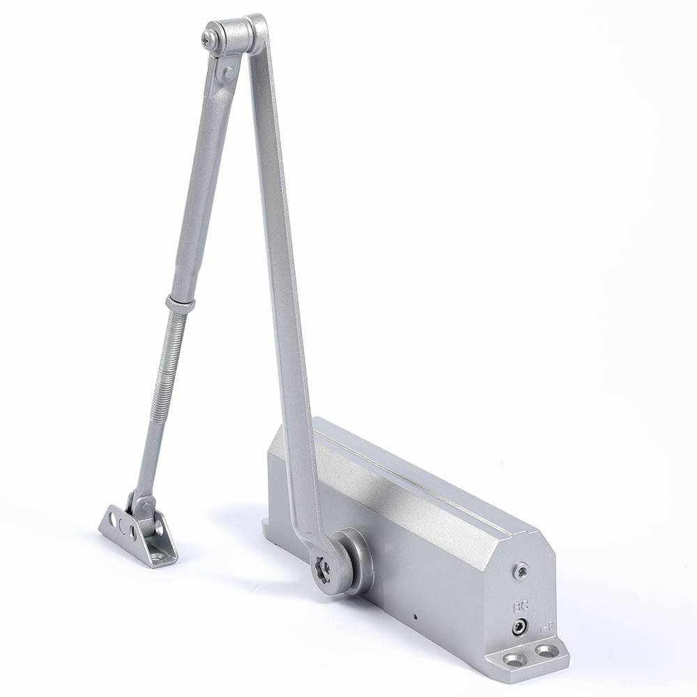 D4000 Heavy Duty SS Metal Cover Adjust Commercial Automatic Soft Closing Hydraulic Door Closer For 20-150kg Door