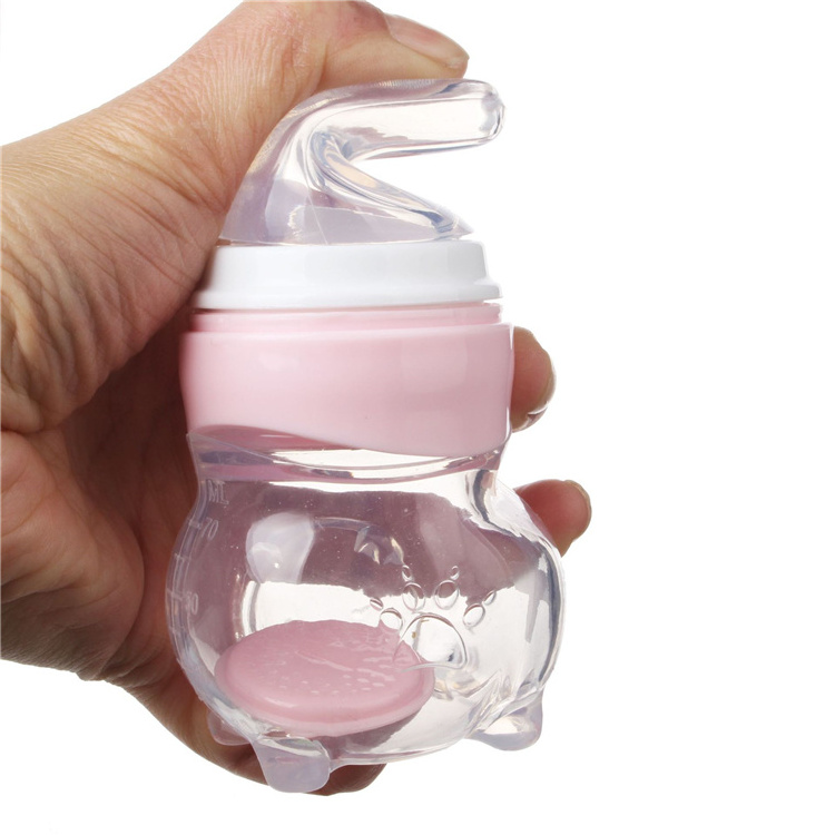 New Design 70ml Multifunctional Squeeze Feeder 3 in 1 Silicone Medicine Water Milk Baby Feeding Bottle