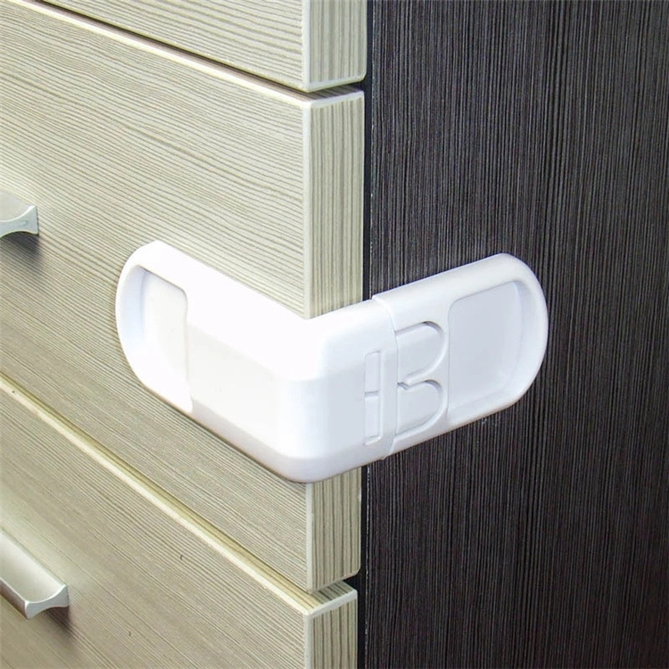 Baby Protector Lock Safety Cabinet Wardrobe Door Furniture Drawer Lock White Double Snap Multi-function Baby Safety Lock