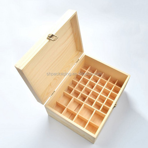 Stock and wholesale 38 grid storage container 15ml 100ml essential oil dropper bottles packaging wood box large wooden box