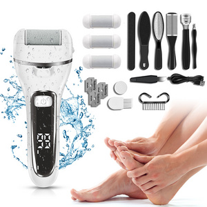 Usb rechargeable cordless pedicure tools foot dead skin callus remover file electric grinder scrubber machine