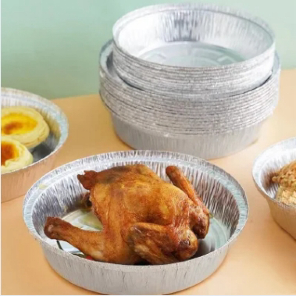 Food Grade Disposable Aluminum Pie Pan Round Foil Baking Trays Aluminum Foil Containers