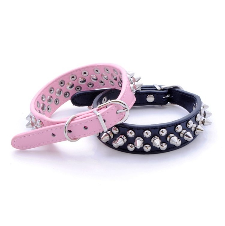 Outdoor Sports Cool Pet Collar with Rivet  Pets Accesory Adjustable Rivet Spiked Studded Dog Collar Cool Dog Neck Strap