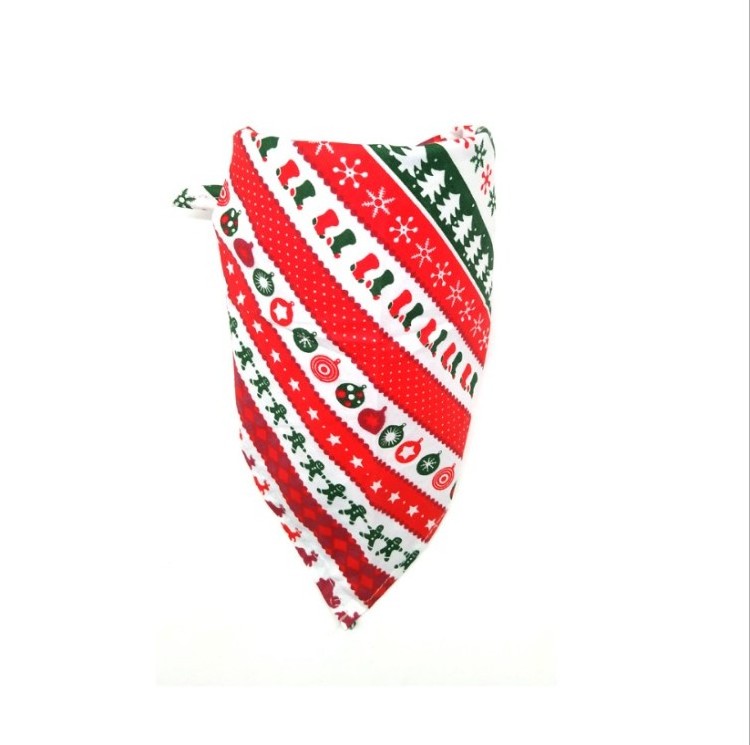 Christmas Pet Dog Bandana Pets Cat Scarf Adjustable Triangle Santa Claus Pet Bandana for Large Medium and Small Dogs Cats