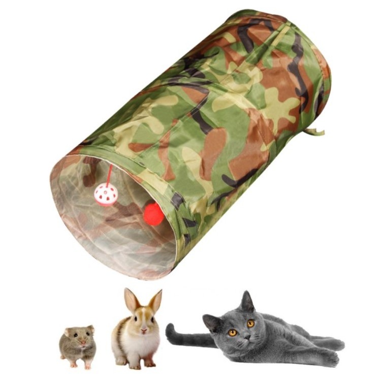 Custom Hideaway Pet Crinkle Tube for Rabbit Dogs Kitten Foldable Pet Cat Tunnel Outdoor Indoor DIY Cat Toys Play Tunnel