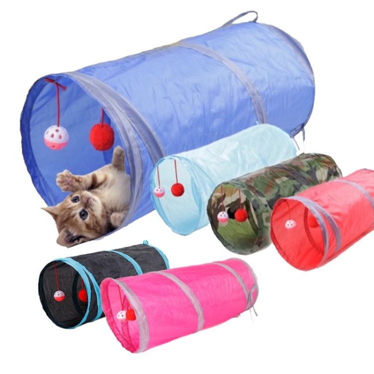 Custom Hideaway Pet Crinkle Tube for Rabbit Dogs Kitten Foldable Pet Cat Tunnel Outdoor Indoor DIY Cat Toys Play Tunnel