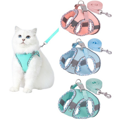 Soft Pet  Cat Vest Harness Leash Set Cat Dog Harness Vest Backpack