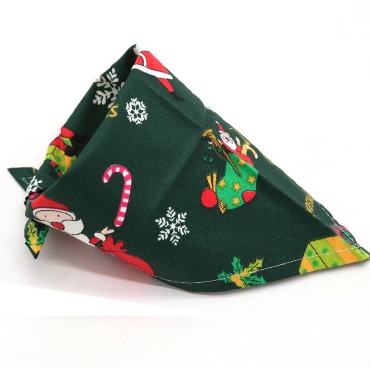 Christmas Pet Dog Bandana Pets Cat Scarf Adjustable Triangle Santa Claus Pet Bandana for Large Medium and Small Dogs Cats