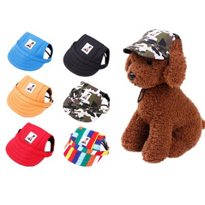 Pet Dog Caps Small Puppy Pets Summer Print Cap Dog Baseball Visor Hat Outdoor Accessories Sun Bonnet Cap Chihuahua Yorkshire