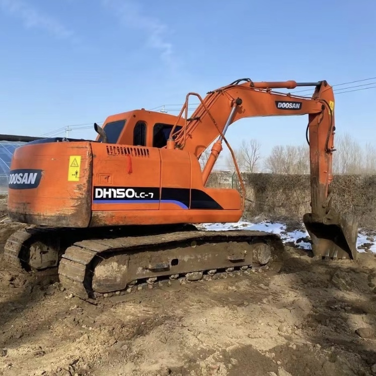 PENGJING Used doosan DH150-7W automatic Excavator Second Hand 15ton crawler Digger Used Mini Excavator doosan DH150-7 for sale