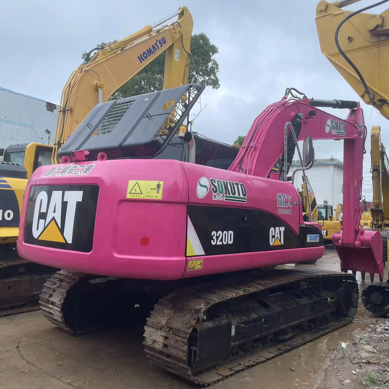 pink beautiful excavator cat320d/second hand excavator cat 306 307 308 310 312 315 320 349 330 for sale