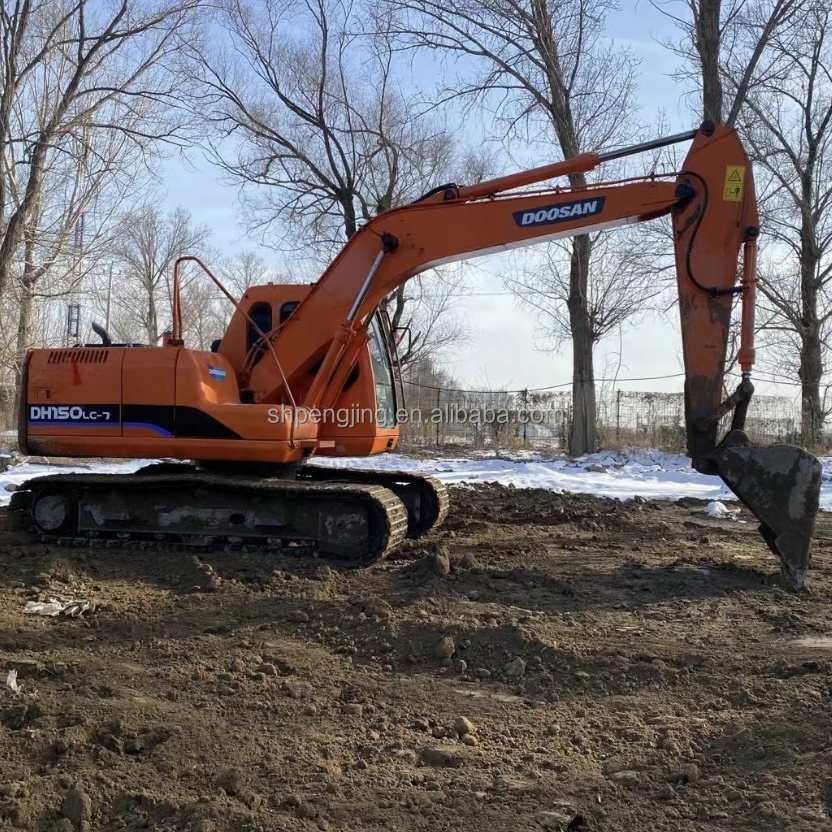 PENGJING Used doosan DH150-7W automatic Excavator Second Hand 15ton crawler Digger Used Mini Excavator doosan DH150-7 for sale