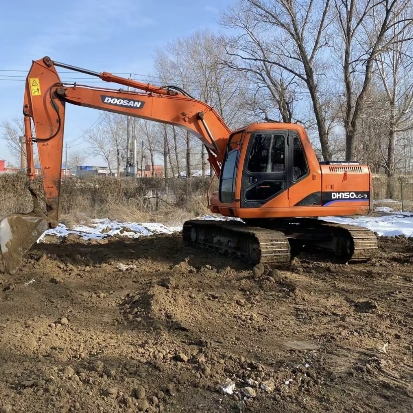 PENGJING Used doosan DH150-7W automatic Excavator Second Hand 15ton crawler Digger Used Mini Excavator doosan DH150-7 for sale