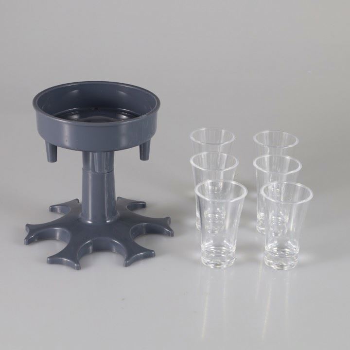 6 Shot Wine Dispenser Holder Glass Rack Cooler Beer Beverage