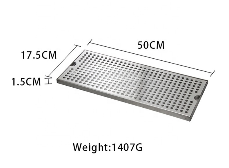 Home Brewing Stainless Steel Cut Out Drip Tray for Home Brew Beer Tower