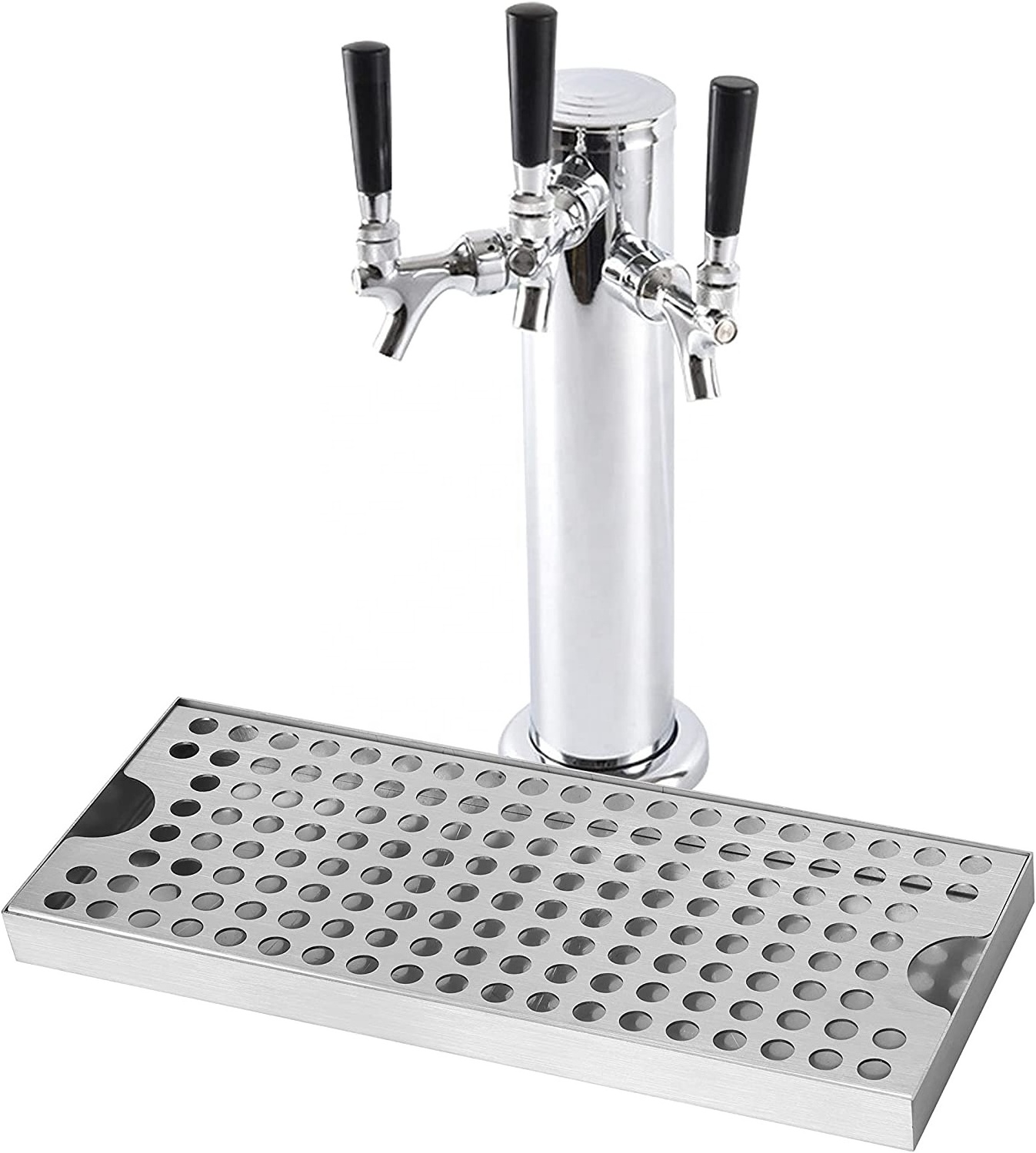 Home Brewing Stainless Steel Cut Out Drip Tray for Home Brew Beer Tower