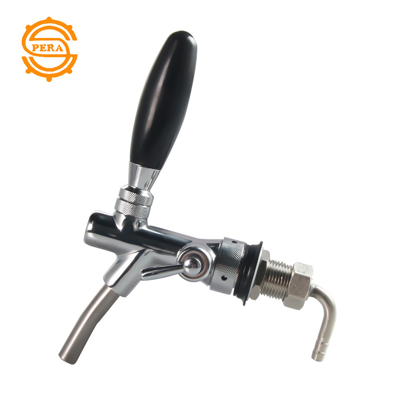 Adjustable Flow Control Chrome Draft Beer Faucet G5/8 Shank