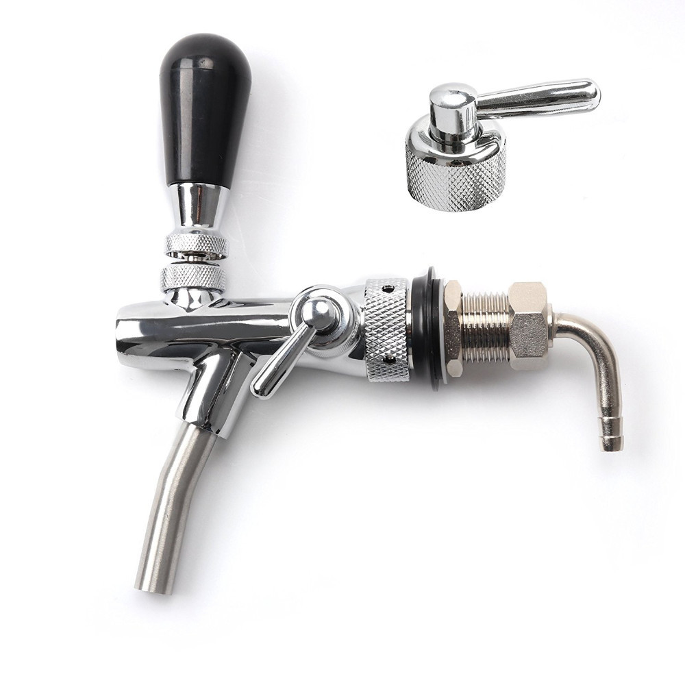 Adjustable Flow Control Chrome Draft Beer Faucet G5/8 Shank