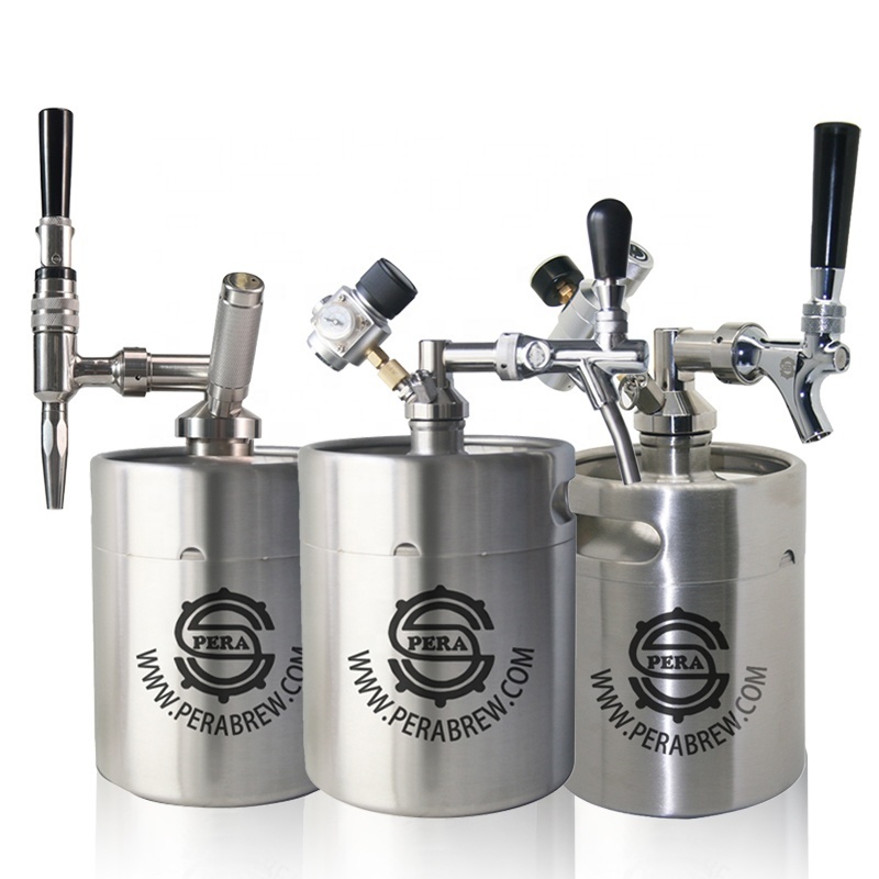 2L 3.6L 4L 5L 10L Stainless Steel Homebrew Beer Drink Mini Beer Barrel Keg with Free LOGO Custom