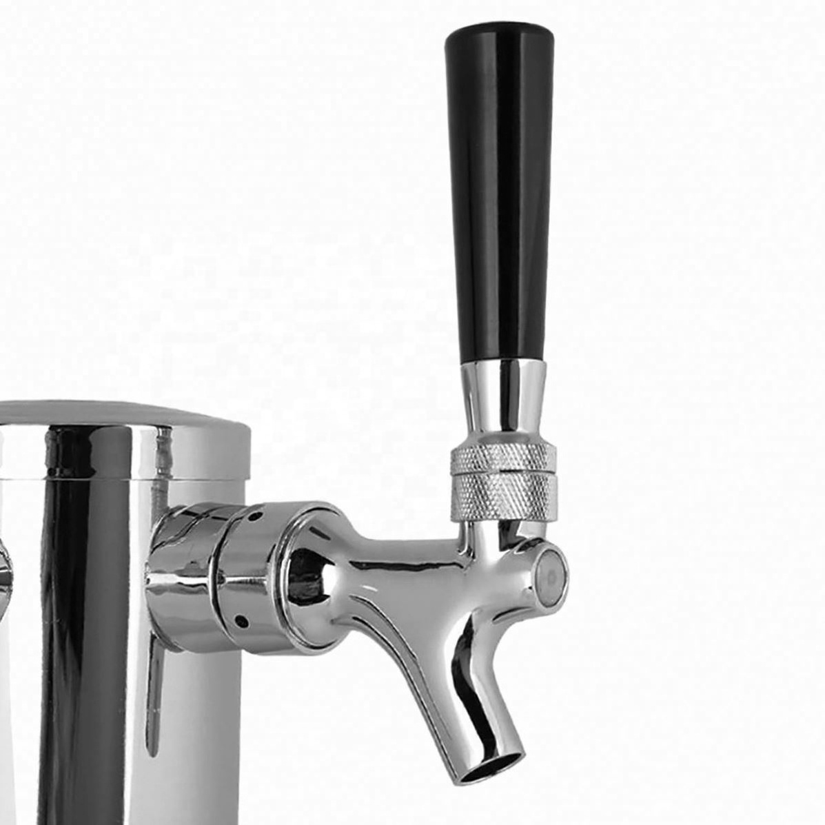 Stainless Steel Beer Dispenser Draft Beer Kegerator Tower Kit with Faucet Double Tap 2 Hose Beer Tower Set used for Soda