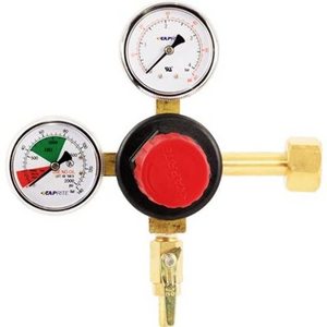 Dual Gauge CO2 Draft Beer Regulator Dual Stage Pressure Regulator CGA-320 CO2 Tank Beer Kegerator Regulator with Relief Valve Be