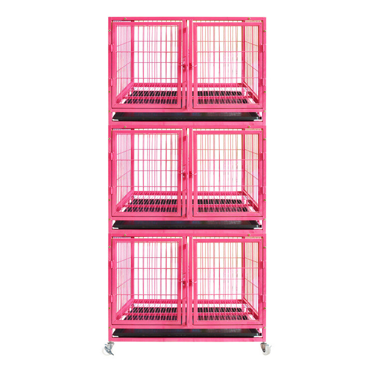 Factory Price Large Breeding Cat And Dog Kennels Cages 3 Layer Wholesale Cat And Dog Cage