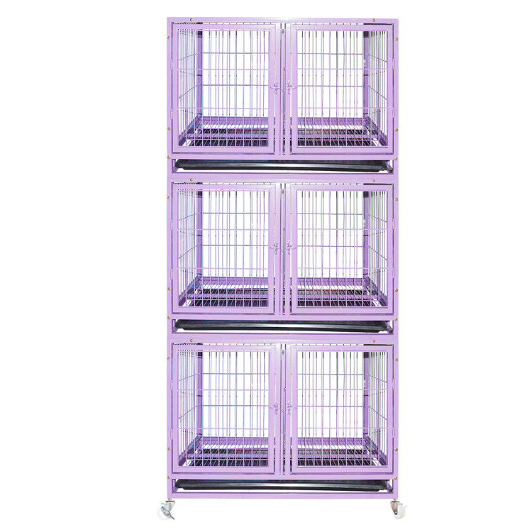 Factory Price Large Breeding Cat And Dog Kennels Cages 3 Layer Wholesale Cat And Dog Cage