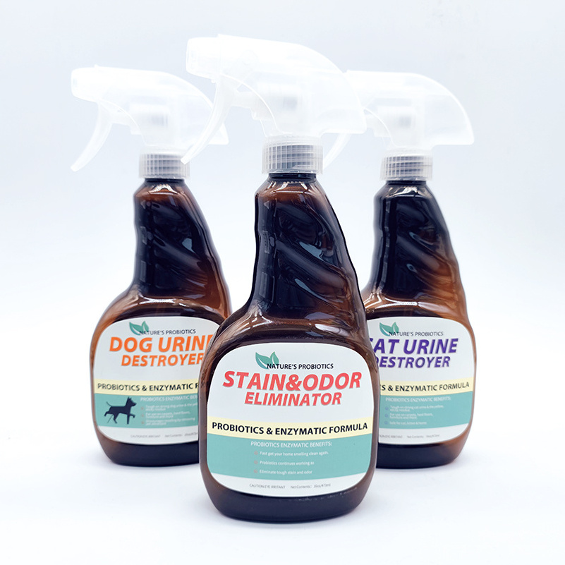 Professional Custom Brand Logo Dog Odor Eliminator Urine Stain Cleaning Pet Odor Eliminator For Strong Odor