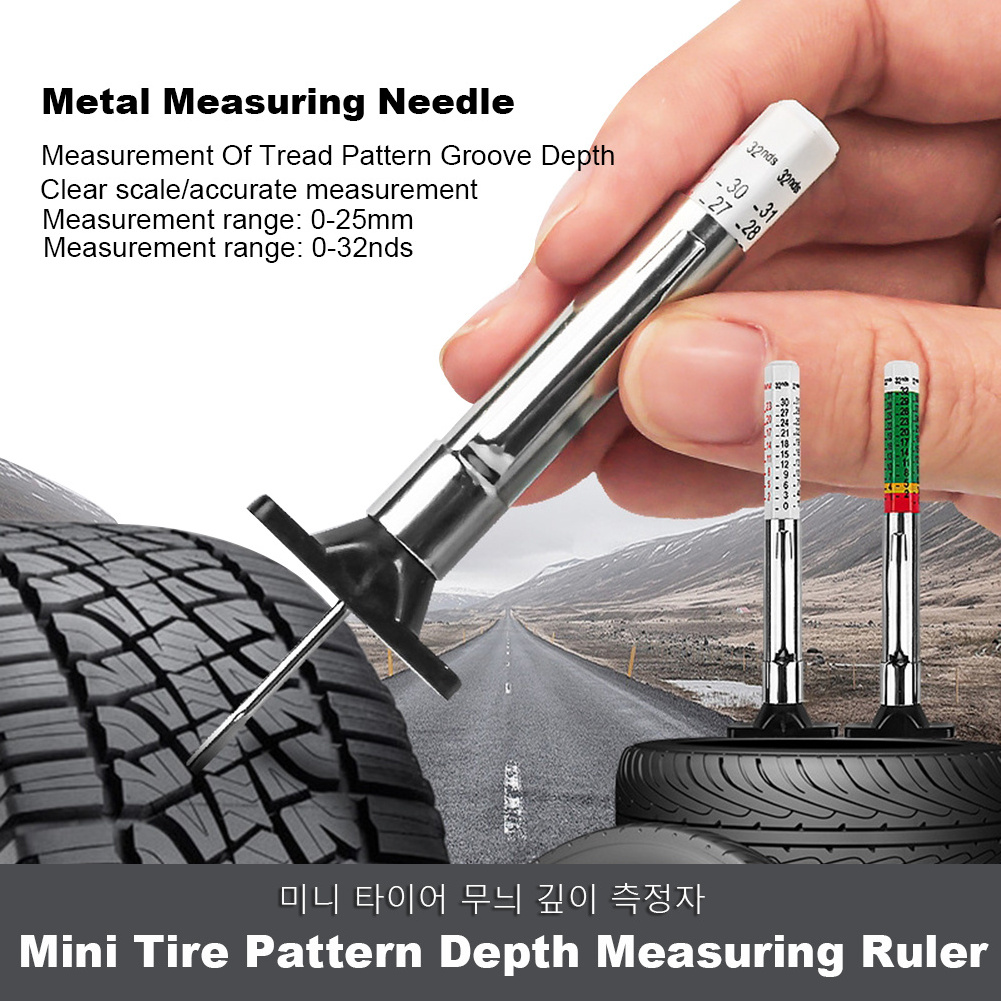 25mm Measuring Pen Color Coded Digital Caliper Monitoring Tool Car Tyre Tire Tread Auto Depth Thickness Gauge Meter