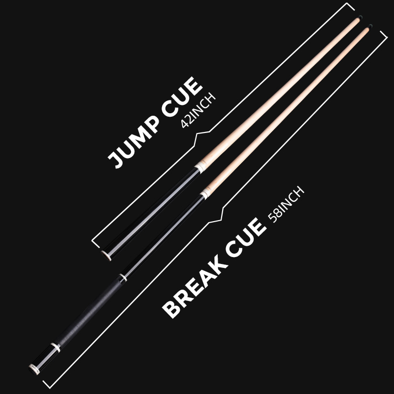 58' Jianying Punch Jump Cue 13.5mm tip hard Maple Shaft linen wrap Professional Break Cue Billiards Stick help you break and run