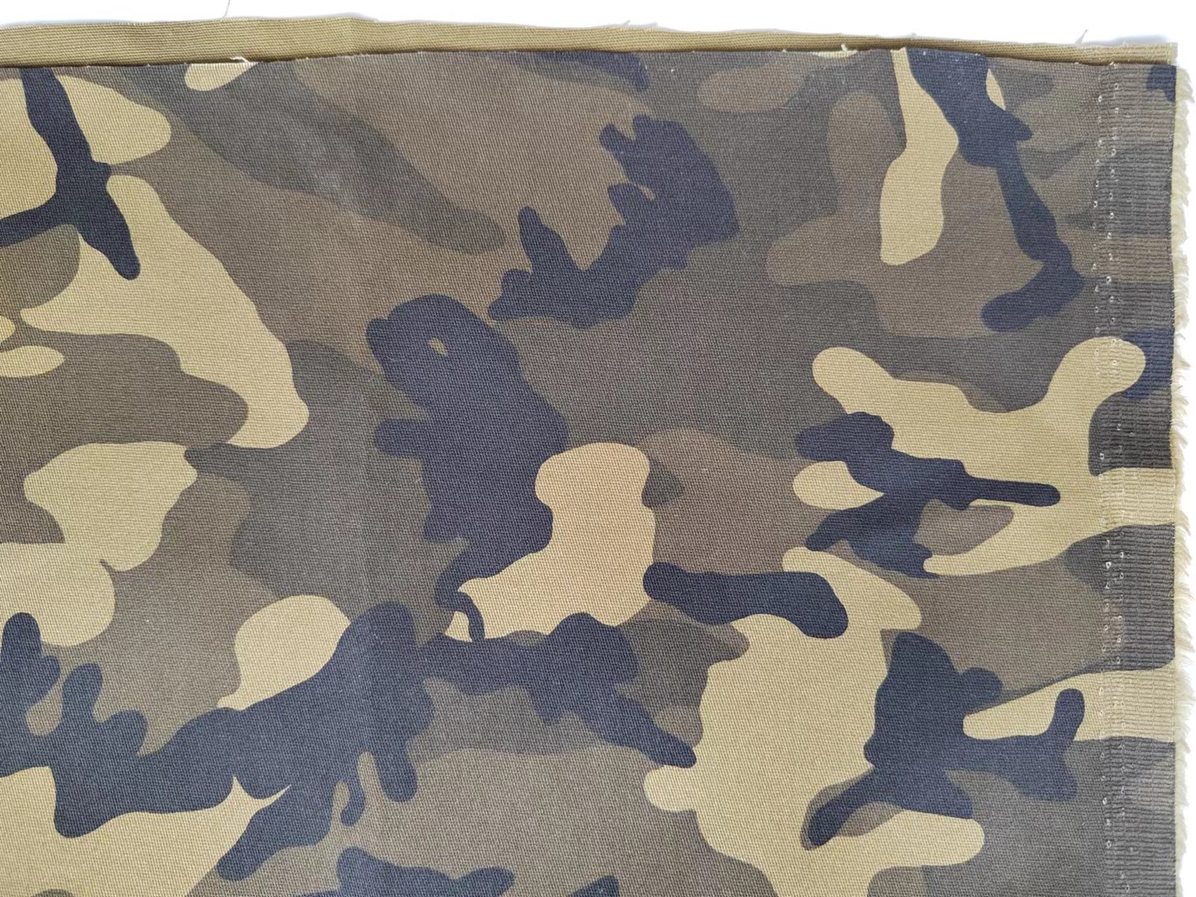 cotton spandex twill peached camouflage print fabric