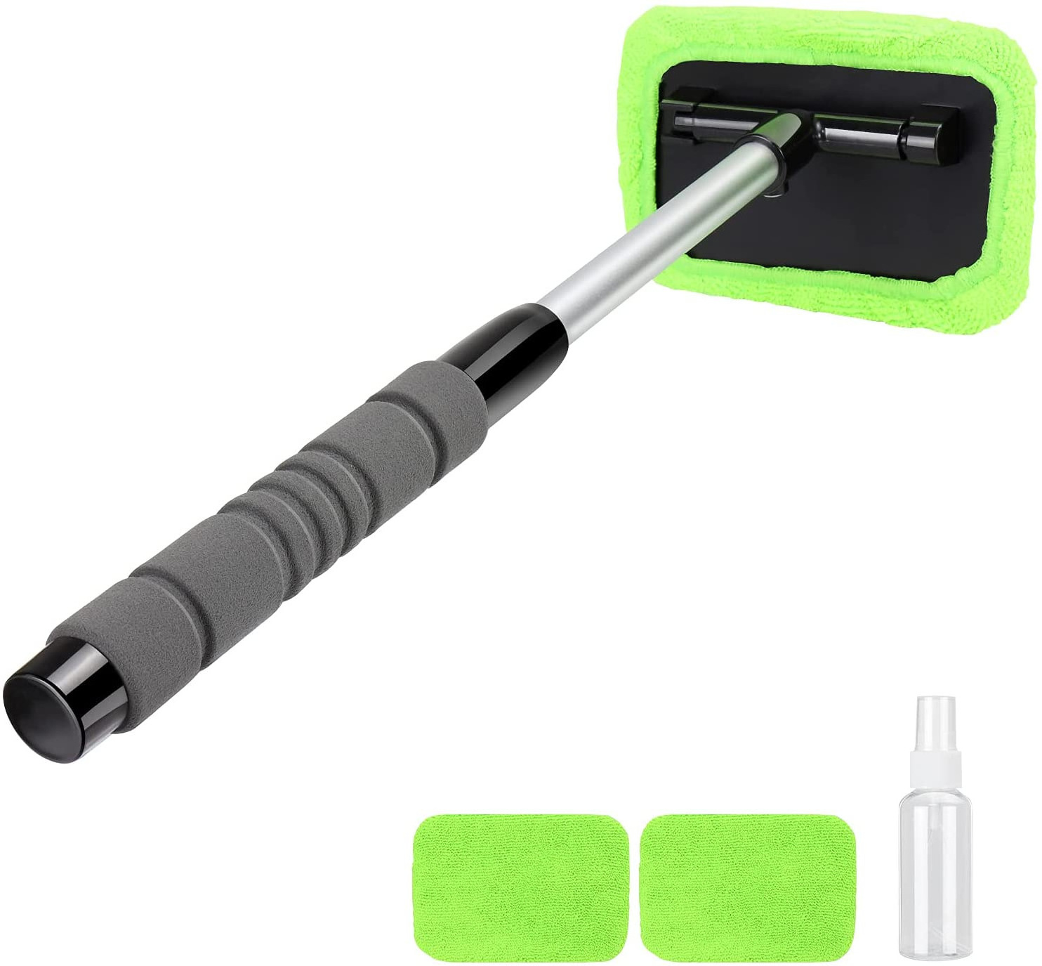 Car Windshield Glass Wash Cloth Microfiber Cleaning Window Tool With Extendable Handle