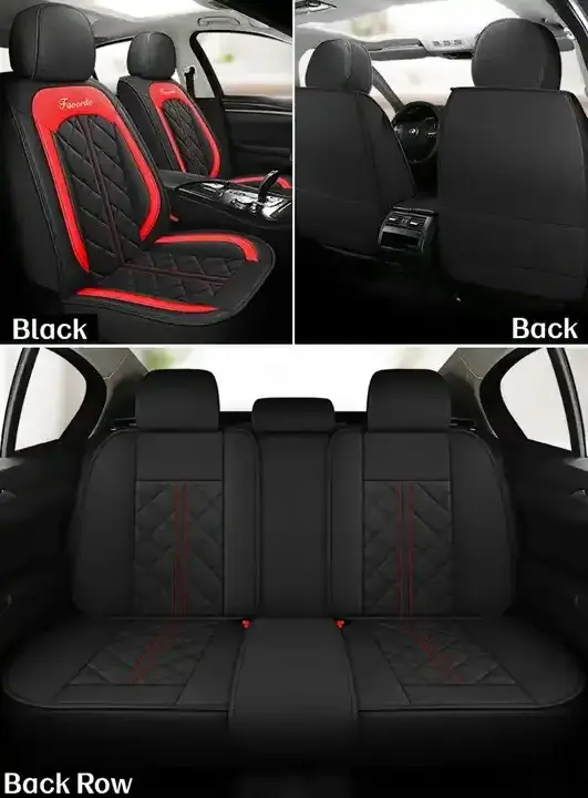 Best Sale Women Car Interior Accessories Pink Seat Cover Car Luxury 5d Full Set Pink Leather Car Seat Cover