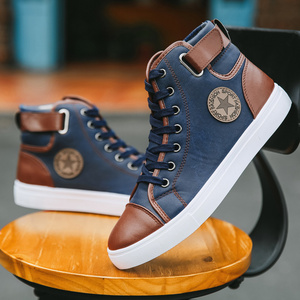 Factory Wholesale Cool Style Boots Men's Canvas Trendy Casual Sport Shoes Leather Sneakers For Men