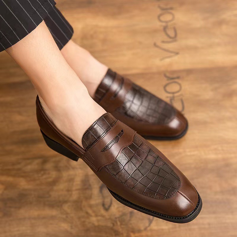 2024 Hot Selling Products Chaussures Homme Mocassins En Cuir Italienne Mens Oxfords Leather Shoes Suede Dress Shoes