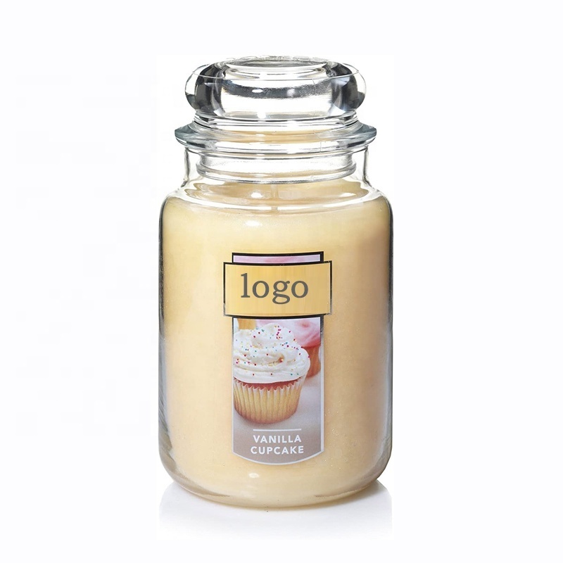 Candle Vanilla Cupcake Scented, Classic 22oz Large Jar Single Wick Candle, Over 110 Hours of Burn Time