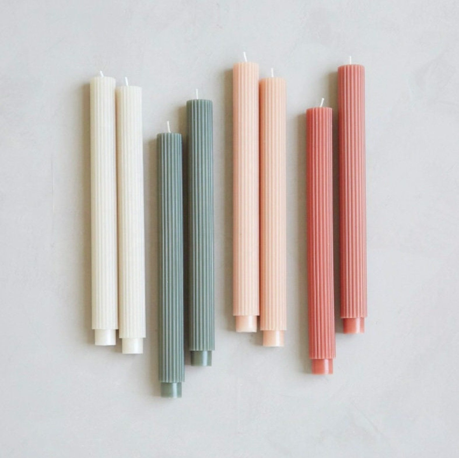 Roman Soy & Beeswax Candle Unscented ribbed candles Home Decor Wedding Gift Table Candle