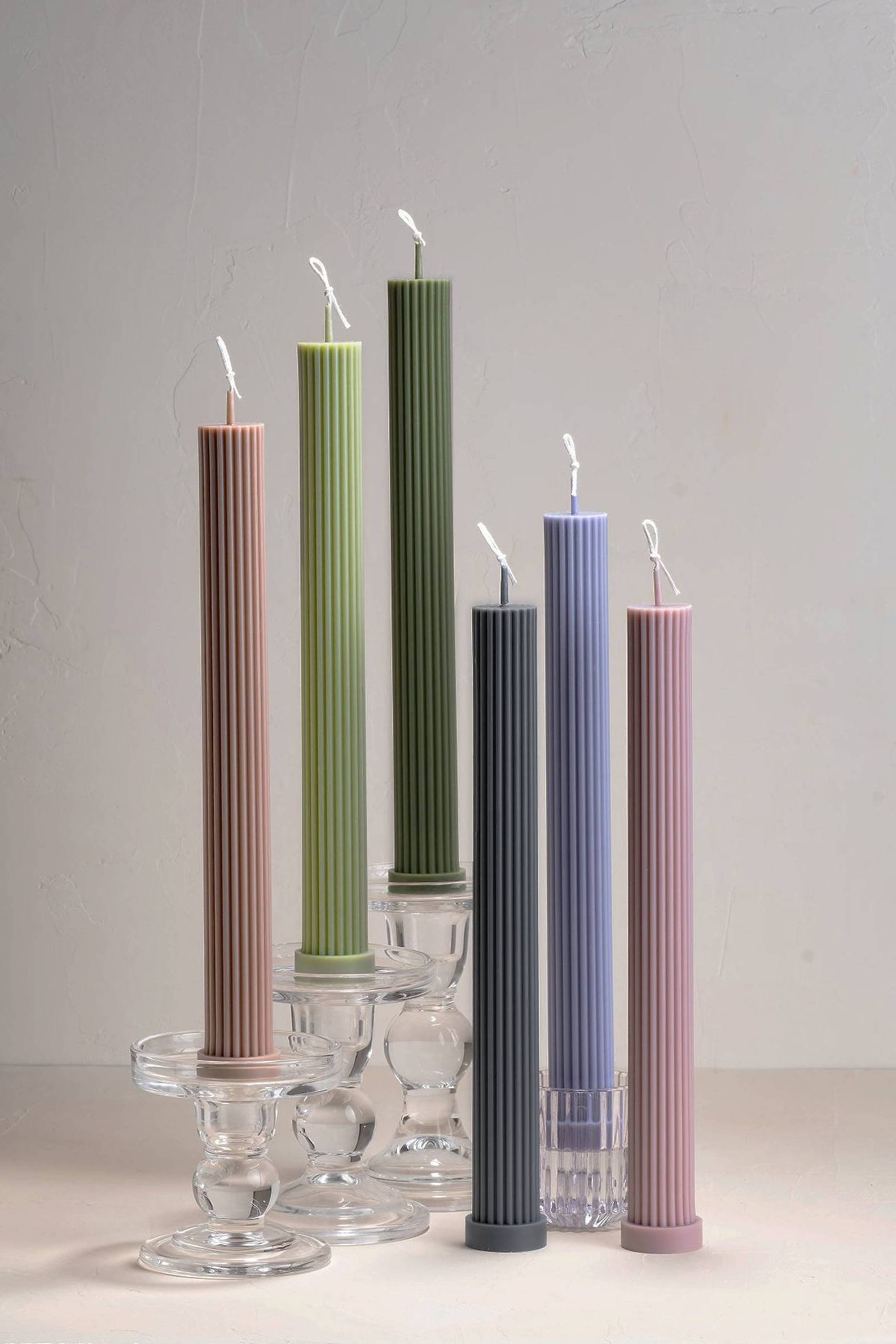 Roman Soy & Beeswax Candle Unscented ribbed candles Home Decor Wedding Gift Table Candle