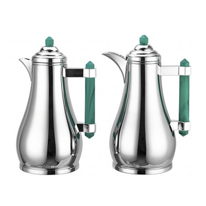 Luxury Arabic Style 1000ml Dallah Coffee Pot Set Insulation Thermos Arabic Flask Teapot for Hotel