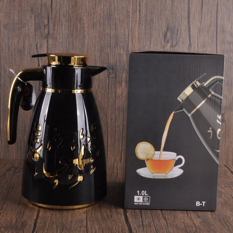 Turkish Glass liner Coffee Vacuum Flask 1000ml Thermos Gift Set