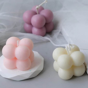 SMALL bubble cube candlesmall scented candlehand poured cute candle choose your color and scent