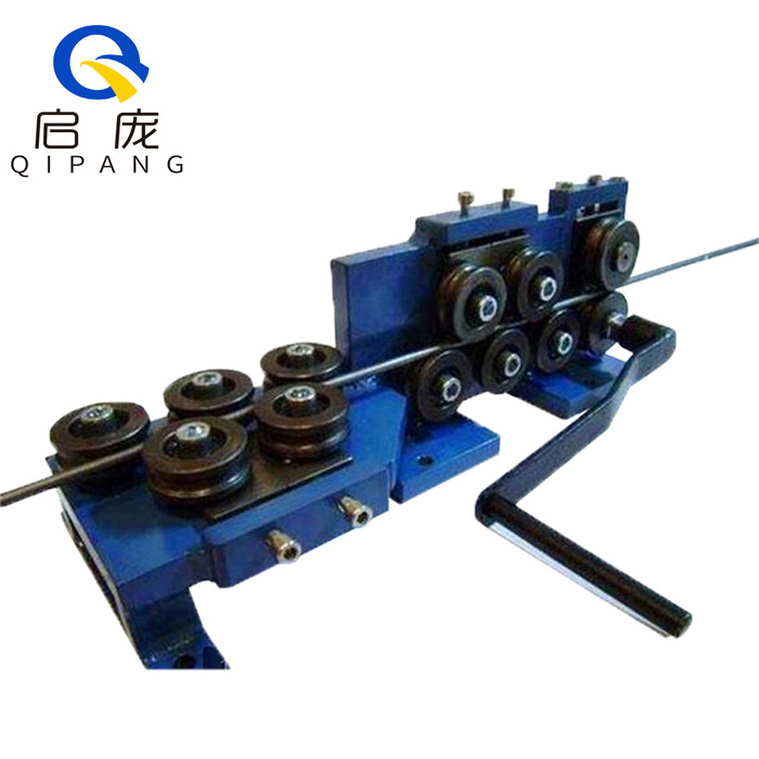 QIPANG Small Workshop Use Hand Operate Wire Straightening Rollers Tool Manual Feeding Handle Feeder Wire Straightener