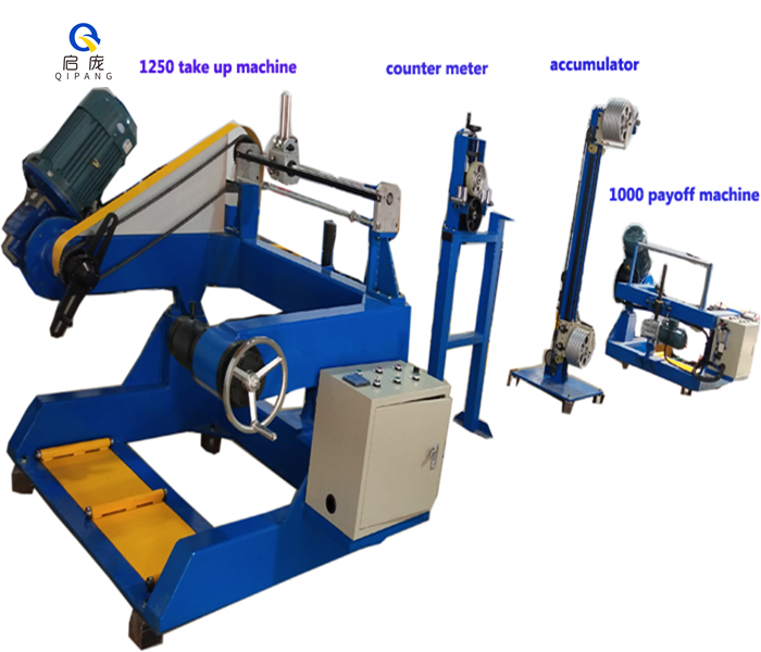 China manufacturer Qipang TC800 spool winding machine  large wire cable rewinding take up pay off cable machine