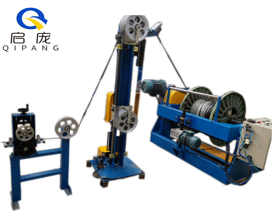 China manufacturer Qipang TC800 spool winding machine  large wire cable rewinding take up pay off cable machine