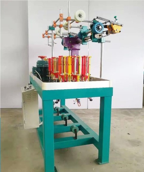 Qipang weaving loom 90 series  automatic high speed elastic cord 16 spindles round rope shoe laces braiding machine for sale