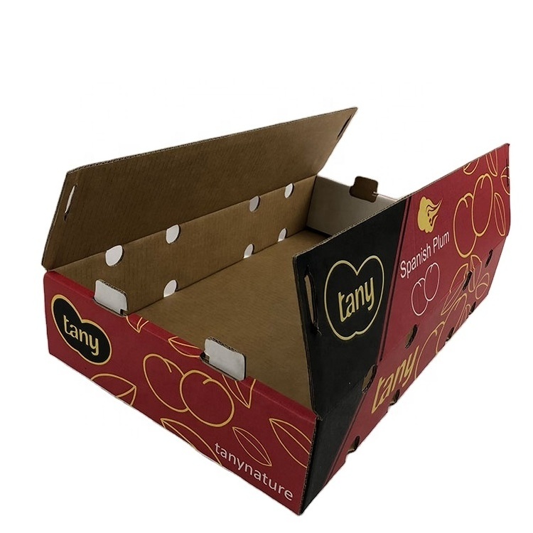 specialized strong fresh fruit box tomato cherry cardboard carton box for fruit and vegetable